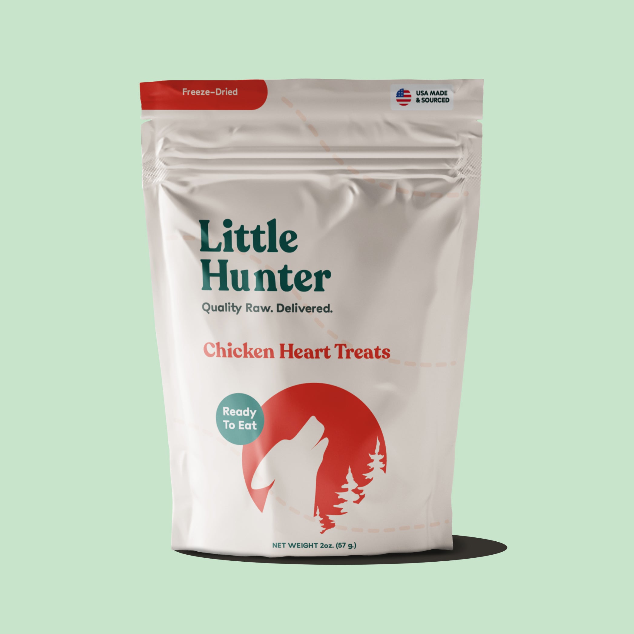 Raw Freeze Dried Chicken Hearts for Dogs Little Hunter